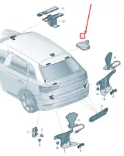 AUDI RS3 Roof Combination Antenna 8V0035503AQGRU NEW GENUINE