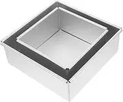 GRIRIW Detachable Bottom Square Cake Pan Non-Stick Baking Mold Aluminum Alloy for Mousse Chiffon Cakes