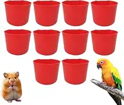 ccuzs Chicken Water Cups | Food Bowl for Bird Cage,Portable Hangable Wide Mouth Water Feeding Cup 8oz for Farm Coop Chicken Birds