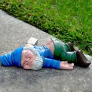 Funny Drunk Dwarf Garden Gnome Statues Decoration, Creative Dwarf Garden Statue