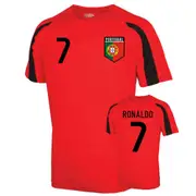UKSoccerShop Portugal Sports Training Jersey (ronaldo 7) - Kids Red LB (9-11 Years)
