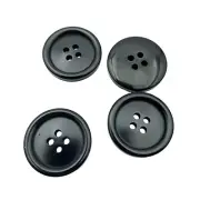 20PCS 25mm Black Buttons Large Resin Buttons for DIY Sewing Tailor Crafts Coa...