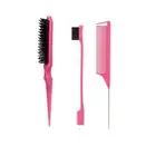 3Pcs/set Grooming Bristle Hair Brush Plastic Rat Tail Comb New Slick Brush Set