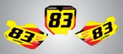 Custom number Plate Graphics For Honda CR 85 Storm Style Stickers
