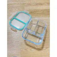 在飛比找蝦皮購物優惠-三入組）二手玻璃保鮮盒 分隔保鮮盒 圓形保鮮盒 食物分裝 耐