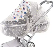 Net for Pram,Travel Cot Stroller Baby Pushchair Protection Fly Nets Cover Dustproof Netting,Infant Outdoor Camping,Trolleys Shade,Crib Bassinet Breathable Lightweigh