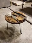 Wood & Resin Coffee Table – Walnut Epoxy Table – Handmade Modern Epoxy Furniture