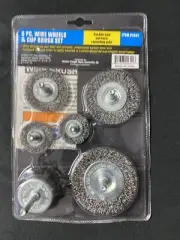 6pc Wire Wheels & Cup Brush Set - Item #01341