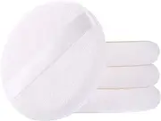 WSYUB Ultra Soft Large Velour Body Powder Puff, 4.13 inch, 4pcs, White, Round
