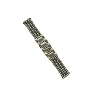 22mm Stretch Beads Metal Watchband For Huawei GT2 Pro/Samsung gear S3-Silver