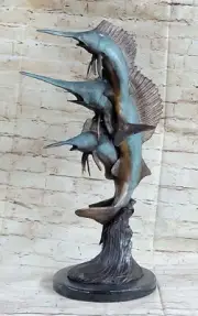 Handcrafted Detailed LTD EDT Extra Large Marlins Bronze Museum Quality Gift NR