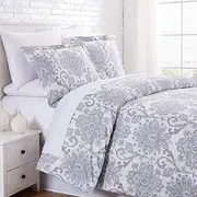 Southshore Fine Living, Inc. Serenity Collection, 300 Thread-Count, Premium Quality Single-Ply, Long Staple Cotton Sateen Quilt Cover, Bedding Duvet Cover Set, Full/Queen, Aqua