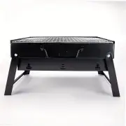 NNETM Portable Folding Charcoal BBQ Grill - Stainless Steel Outdoor Camping Stove