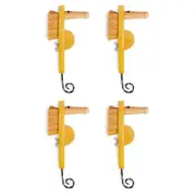 4x Brush Art 51cm Sea Horse Outdoor Ornament Yard/Patio Garden Home Decor Yellow
