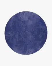 245' Round | Machine Washable Runner Rug | Kid & Pet Friendly | Indoor Rug | Azure Blue Plush Rug | Ruggable