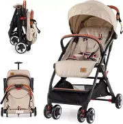 Lightweight Baby Stroller W/ Mesh Net, Compact Toddler Travel Stroller for Airpl