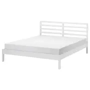 TARVA bed frame, white stained/Luröy, Double