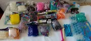 Rainbow Loom Lot 23 BAGS Rubber bands, Looms, Mini Looms, Tools, Accessories