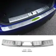 Rear Bumper Protector Sill Plate Cover For Jaguar F-PACE 2017-2023 Silver Steel (for: Jaguar)