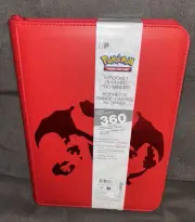 Pokémon Ultra-Pro Zippered Elite Binder Red CHARIZARD Holds Up To 360 Cards
