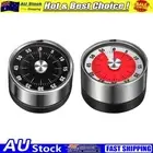 Visual Stopwatch Clock Stainless Steel Mechanical 60-Minute for Reading/Office