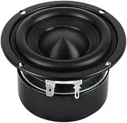 JINGERL Subwoofer Speaker 3 Inch Bass Subwoofer 4Ohm 8Ohm Bass Speaker 25W Black Alumina Ceramic Cap Rubber Edge Home Theater 1Pc (Size : 1pc-4Ohm Round)