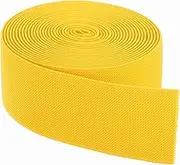 uxcell Elastic Bands for Sewing 5cm x 4.6m Yellow Knit Elastic Spool High Elasticity for Wigs, Waistband, Pants, Craft DIY Projects