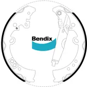 Bendix Ultimate 4WD Rear Brake Shoes Set for Toyota Hilux GGN25R, GGN125, GGN120R, GGN135R 4.0L 1GR-FE Petrol 2005-2017