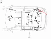 NEW MERCEDES-BENZ E COUPE C207 C-PILLAR RH ANTENNA AMPLIFIER A2048704794
