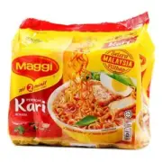 MAGGI Curry Instant Noodles 2-Minutes 1 Pack x 5 pcs FREE Shipping From Malaysia