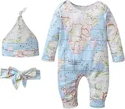 [Generic] Newborns Jumpsuit Set - Newborns One-Piece Outfit Unisex Sets | Toddler Autumn Bodysuit Jumpsuit, Newborns Clothes Bodysuit, Comfortable and Fashion Newborns Clothes Set for Little Boys and Girls