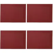 4x Maxwell & Williams Placemat Kitchen Table Protector Mat Wide Border 45cm Red