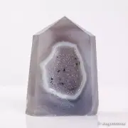 219g84mm Druzy Agate Geode Tower Point Natural Crystal Polished Quartz Healing