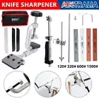 360° Stainless Steel Knife Sharpener Fixed-angle Edge Sharpening System 4 Stones