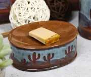 Ebros Rustic Southwestern Desert Cactus Arizona Bathroom Vanity Bar Soap Holder