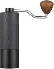 Portable Stainless Steel Hand Crank Coffee Bean Grinder - Durable Manual Coffee Mill for Home and Camping(Black)
