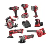 Ozito PXC 18V 8 Piece Kit P8K-400