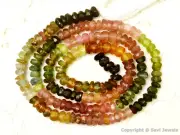 Tourmaline 3-3.5mm Faceted Rondelle Gemstone Beads 13" Strand - Pick-A-Lot