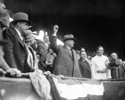 PRESIDENT HERBERT HOOVER THROWING BASEBALL 8x10 GLOSSY PHOTO PRINT