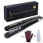 WOOL🔥STEAM HAIR STRAIGHTENER CERAMIC VAPOR HAIR FLAT IRON C