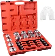 ALSTON Universal Press and Pull Sleeve Kit, 30PCS Bush Removal Press Pull Sleeve Kit Set Bushing Bearings and Seals Removal Installation Kit