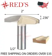 Tideway Carbide PRO LC18263208 2" Cove Crown or Bowl 1/2" shank router bit