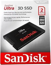 SanDisk Ultra 3D NAND 2TB Internal SSD - SATA III 6 Gb/s, 2.5"/7mm, Up to 560 MB/s - SDSSDH3-2T00-G26