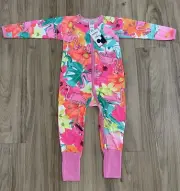BONDS BABY ZIP WONDERSUIT - JUNGLE BOOK FLAMINGOS - SIZE 2 BNWT