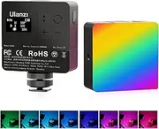 ULANZI VL49 Pro RGB Video Light on Camera, Magnetic LED Lights with Cover Cold Shoe 2500mAh Rechargeable CRI95+ Dimmable Panel Lamp Photography Lighting