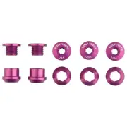 Wolf Tooth 5 Pack Purple 6mm Chainring Bolts 7075 T6 Aluminum M8 x75 Single Ring