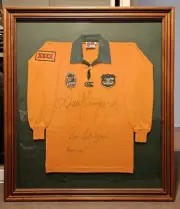 RARE David Campese & Ken Catchpole Signed 1998 Wallabies Jersey