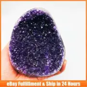 800-1000g Natural Amethyst Geode Quartz Crystal Cave Cluster Healing Stone Decor