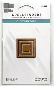 Spellbinders Shape Cutting Dies Set - SQUARE STACKS - 5 Nested Dies S1-045