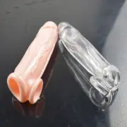 Penis Sleeve Extender Extension Enlarger Girth Enhancer Sheath Condoms for-Male